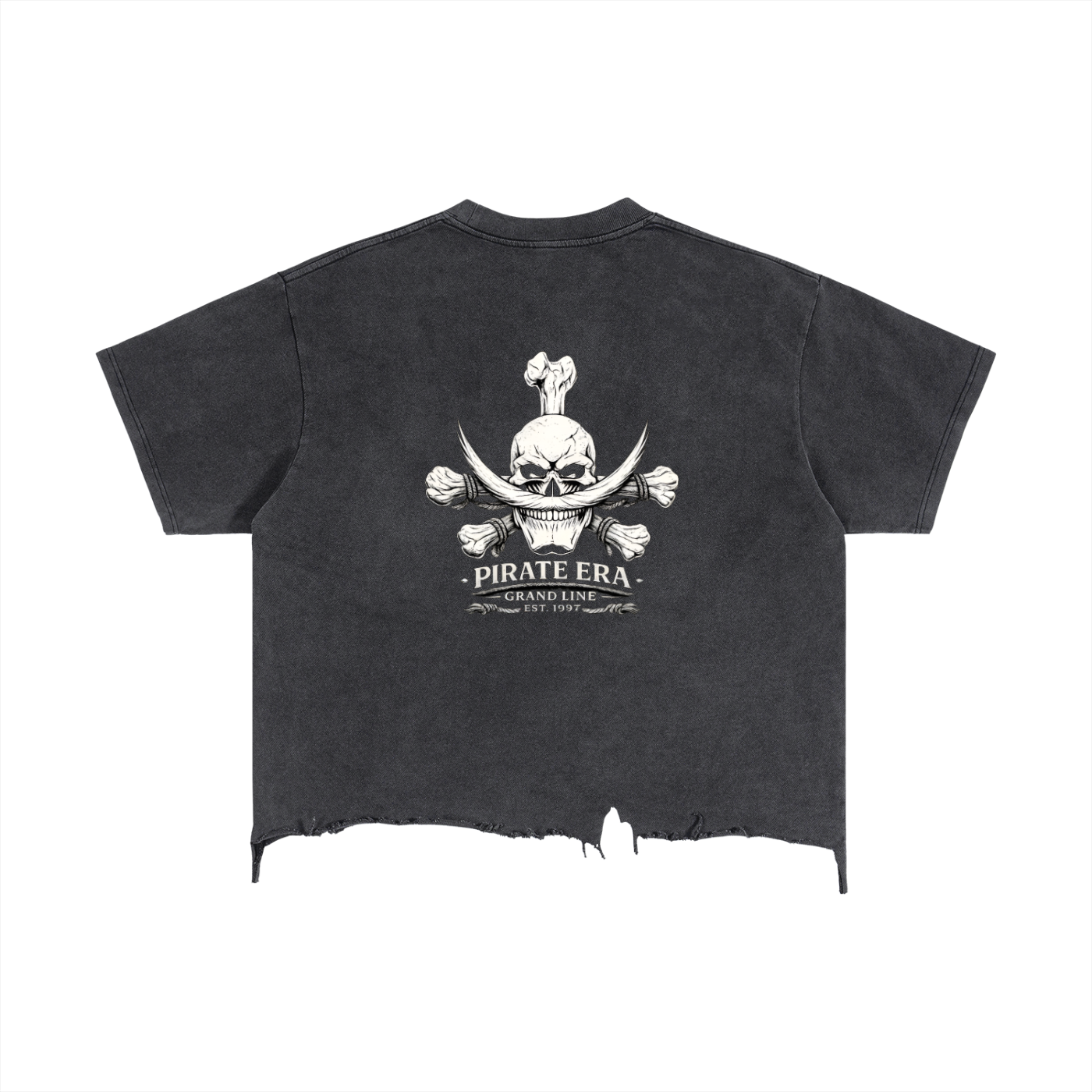 Black Tide Distressed Tee – Pirate Edition