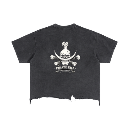 Black Tide Distressed Tee – Pirate Edition