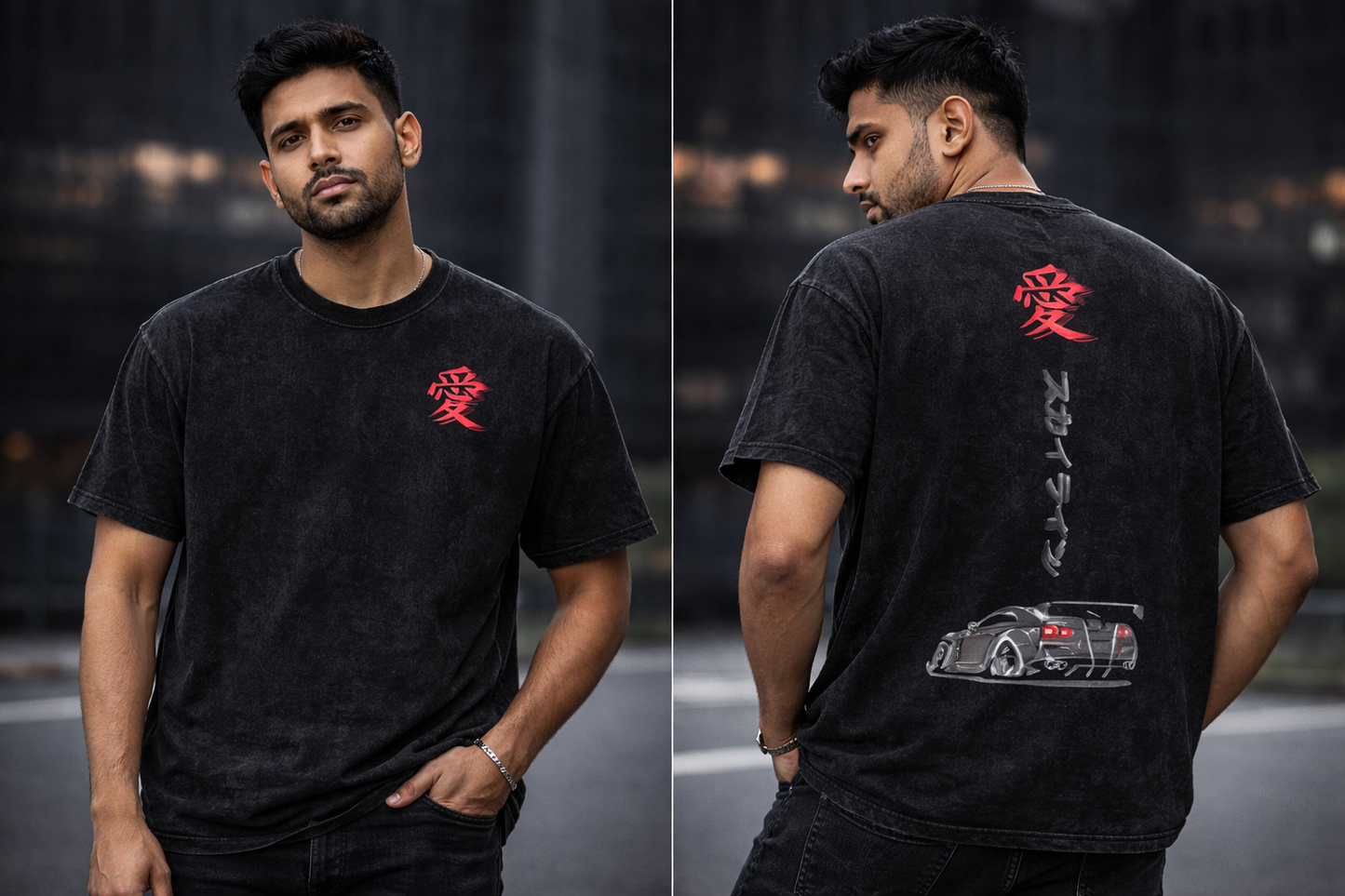 Midnight Drift Love Tee – Snow Washed Edition