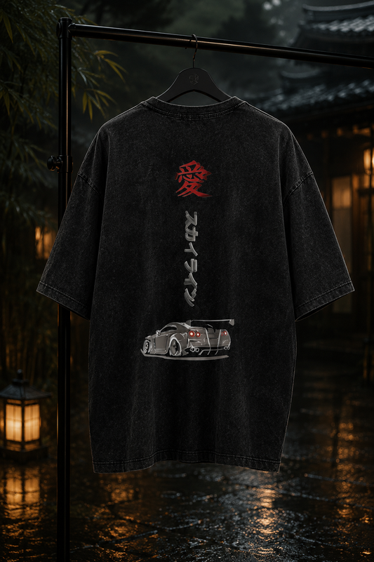 Midnight Drift Love Tee – Snow Washed Edition