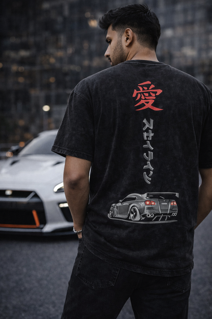 Midnight Drift Love Tee – Snow Washed Edition